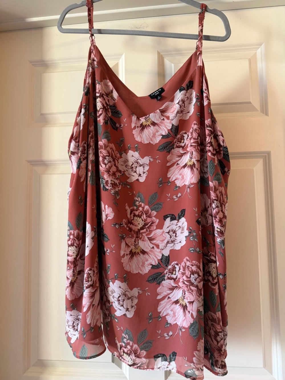 Floral Slip Cami Top - Dusty Floral Rose